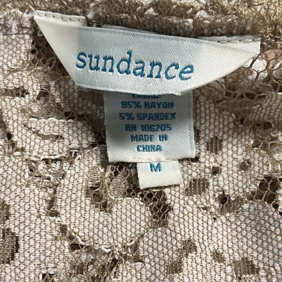 Sundance Dress Medium Sweetheart Lace A Line Dress Cream Beige Knee Length - Picture 6 of 8